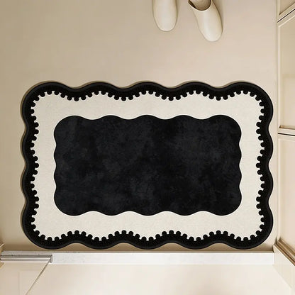 Bamboo Fiber Bathroom Rug, Moisture-Adsorbing Non-Slip Design, Easy Clean &, Ideal for Bathrooms, Bathroom Mats, Bath Rugs Non Slip Washable, Absorbent Bathroom Mat