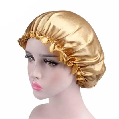 Single Layered Bonnet - Pink Satin Hair Care Hat for Soft Comfort and Style