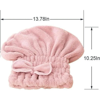 Women's 3-Piece Microfiber Bonnet Scrub Cap Hair Towel Caps - Shiny, Light, Ultra-Absorbent, Extremely Soft, Breathable, Fast-Drying Turban Wraps, 1 Size Fits Most, Microfibre Absorbing Drying Bathroom Home Towel Supplies
