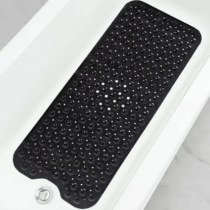 Nonslip PVC Bathtub Mat - 47x16 inch Extra Long Soft Cushioned Bathroom Mat with 200+ Suction Cups, Drainage Holes, Massage Texture, Machine Washable Easy to Clean, Safe for Kids, Home Bathroom Supplies