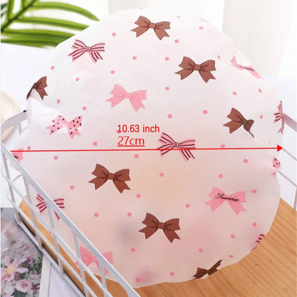 4pcs Shower Cap Waterproof Shower Cap Shower Cap, Reusable Shower Cap, Thickened Waterproof Shower Cap, Shower Cap Supplied By Spa Hair Salon, Kitchen Smoke Proof, Bathroom Accessories, Plastic Shower Caps