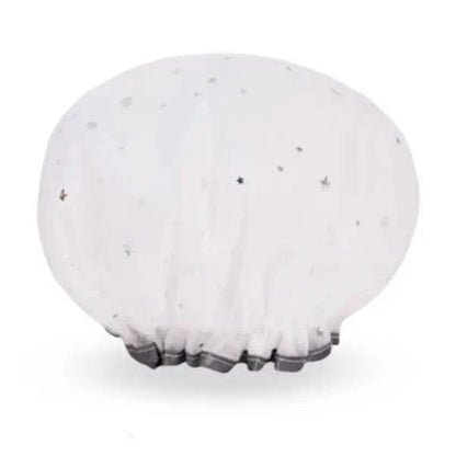 Women’s Double-Layer Waterproof Elastic Shower Cap, Reusable Eco-Friendly Leak-Proof Hair Protection Head Cover, Lightweight Multi-Purpose Accessory for Bathing Skincare Cooking And Daily Hair Care Routines