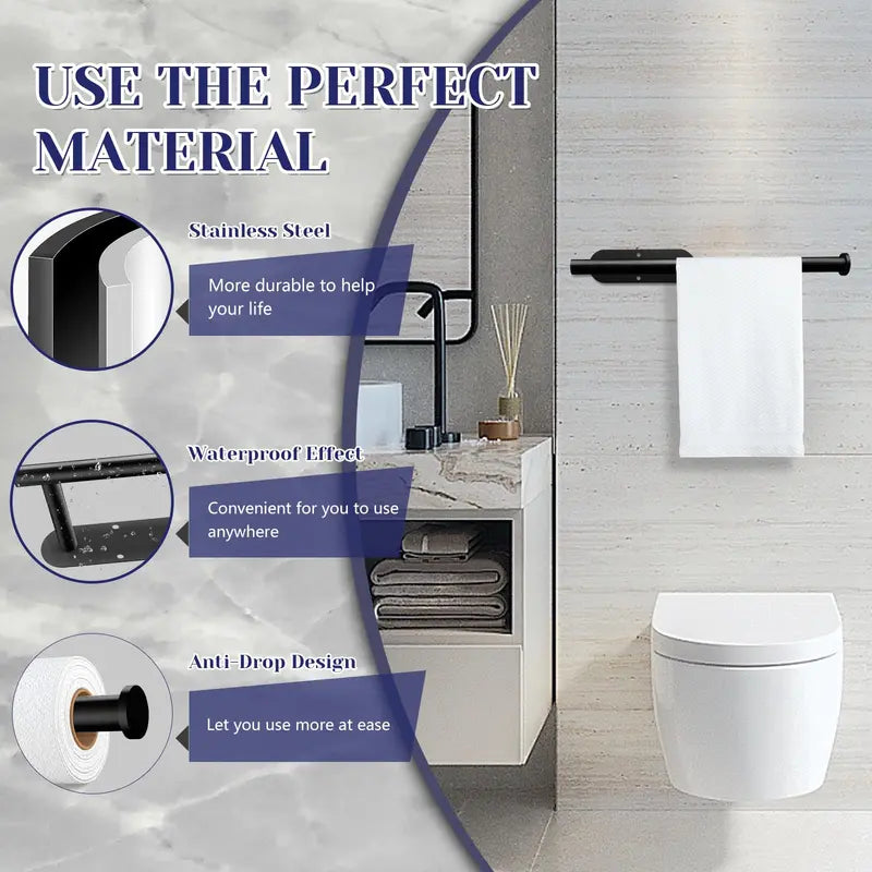 Paper Towel Holder, Self-Adhesive Paper Towel Holder Under Cabinet for Kitchen, No Drill Wall Mount-SUS304 Stainless Steel, Space-Saving, Easy Installation for Kitchen, RV & Bathroom-13’’ Towel Rack for Rolls, Plastic Wrap & More