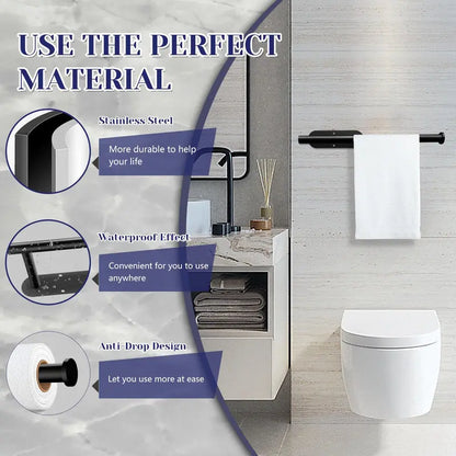 Paper Towel Holder, Self-Adhesive Paper Towel Holder Under Cabinet for Kitchen, No Drill Wall Mount-SUS304 Stainless Steel, Space-Saving, Easy Installation for Kitchen, RV & Bathroom-13’’ Towel Rack for Rolls, Plastic Wrap & More