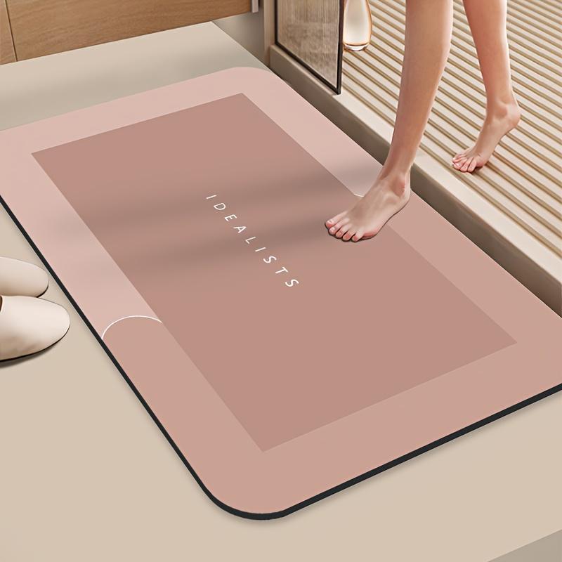 Plush Quick-Dry Absorbent Mat for Bathroom & Kitchen, Non-Slip Water Absorbing Foot Rug, Durable and Dirt-Resistant for High-Traffic Entryways
