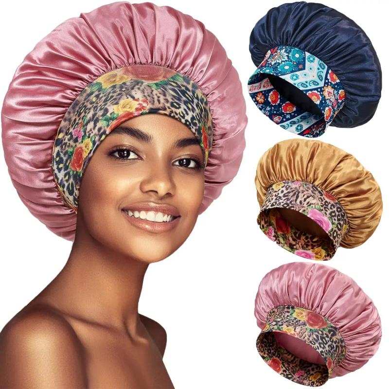 Women's Adjustable Reusable Waterproof Non-Woven Shower Cap, Random Color Shipped Fashion Bathroom Home Supply Accessory