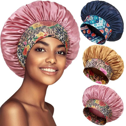 Women's Adjustable Reusable Waterproof Non-Woven Shower Cap, Random Color Shipped Fashion Bathroom Home Supply Accessory