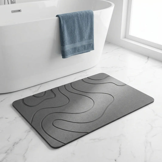 High-Density 2000g/m² Absorbent Bath Mat, Quick-Dry Non-Slip Rubber Bottom, Bathroom Rug, Indoor Door Mat, Summer Home Decor, Bath Mats For Bathroom, Nonslip Bathroom Rugs, Quick Drying Bath Mat