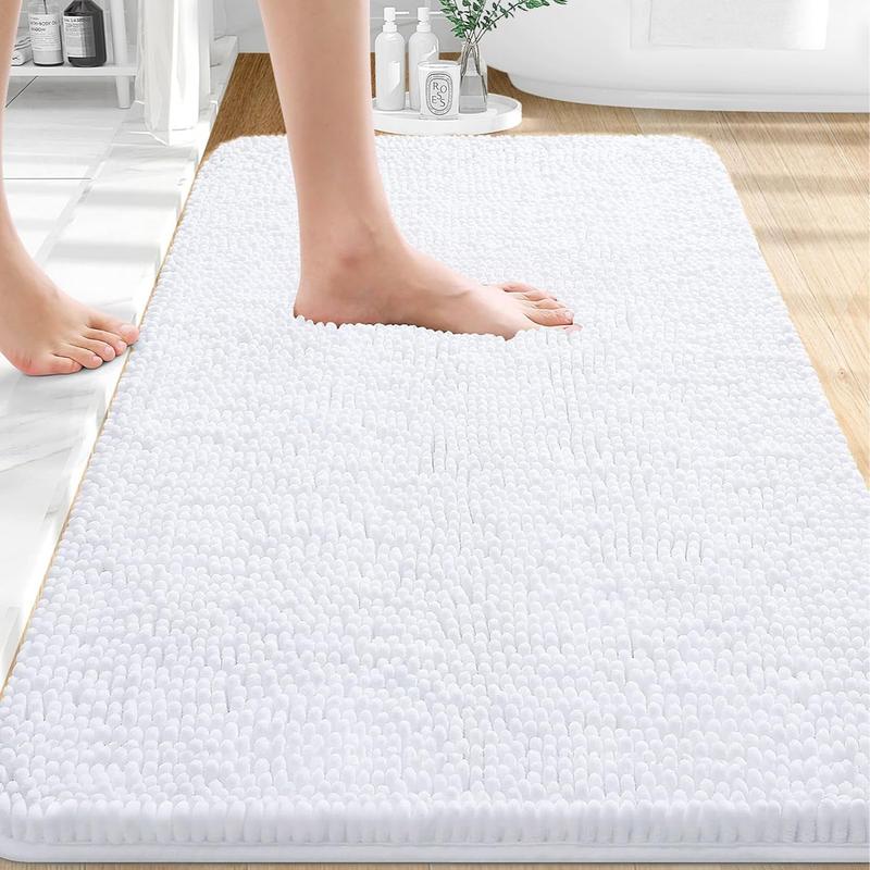 Bathroom Rugs 30x20, Extra Soft Absorbent Chenille Bath Rugs, Rubber Backing Quick Dry, Machine Washable Bath Mats for Bathroom Floor, Tub and Shower, Home Decor Accessories