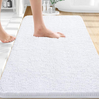 Bathroom Rugs 30x20, Extra Soft Absorbent Chenille Bath Rugs, Rubber Backing Quick Dry, Machine Washable Bath Mats for Bathroom Floor, Tub and Shower, Home Decor Accessories