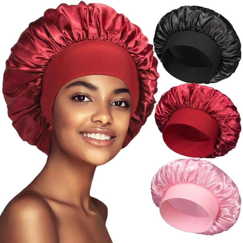 Women's Adjustable Reusable Waterproof Non-Woven Shower Cap, Random Color Shipped Fashion Bathroom Home Supply Accessory