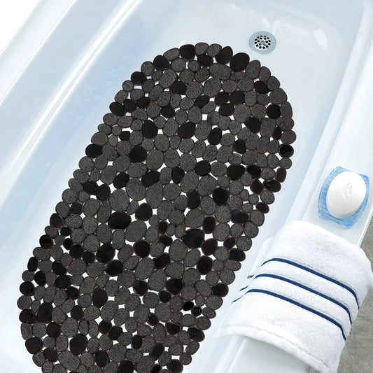 1pc Non-Slip Bathtub Mat, 27x14in Oval Shower Pad with Drain Holes and Suction Cups, Bathroom Mat for Safe Bathing, Anti-slip Bath Mat, PVC Shower Mat, Nonslip Bathtub Mat, Bathroom Accessory, Bath Tub Accessories