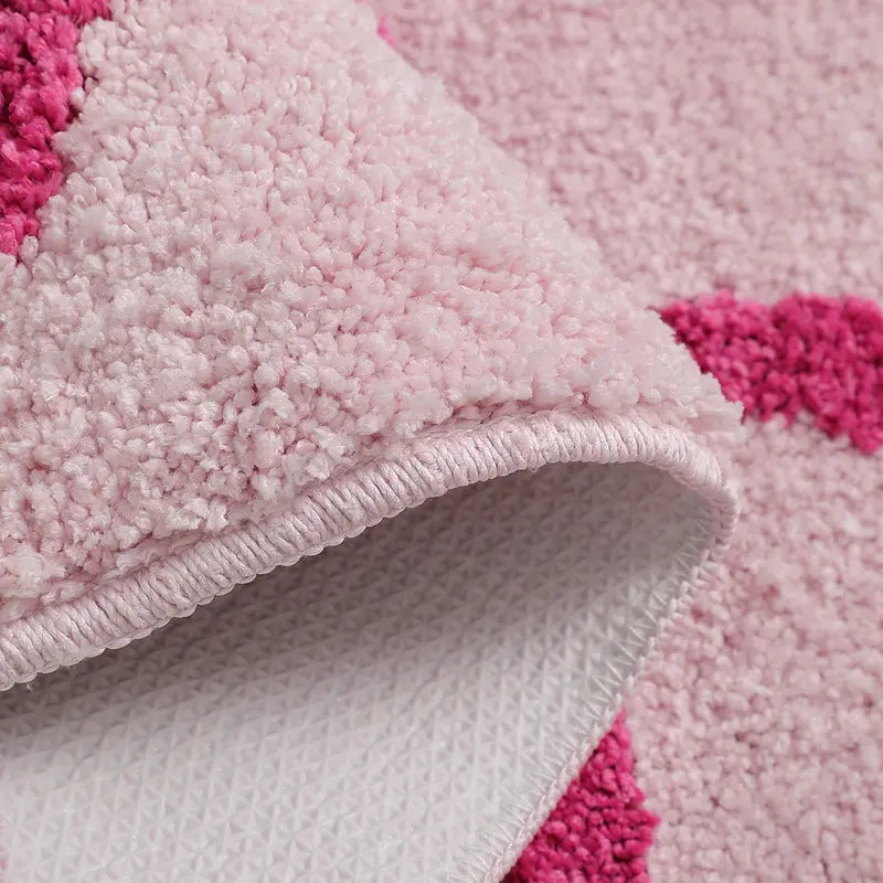 Bold Pink Humor Rectangle Bath Mat - Fun Get Naked Art Novelty Print Modern Bathroom Decor, 32"x20" Non-Slip Slip-Free Spa Splash Bath Mat, Machine Washable, Soft Absorbent for Bathroom Floor, Tub