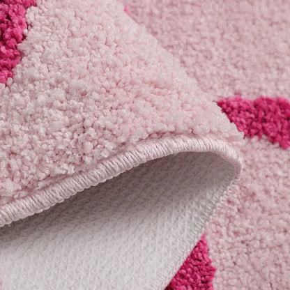Bold Pink Humor Rectangle Bath Mat - Fun Get Naked Art Novelty Print Modern Bathroom Decor, 32"x20" Non-Slip Slip-Free Spa Splash Bath Mat, Machine Washable, Soft Absorbent for Bathroom Floor, Tub
