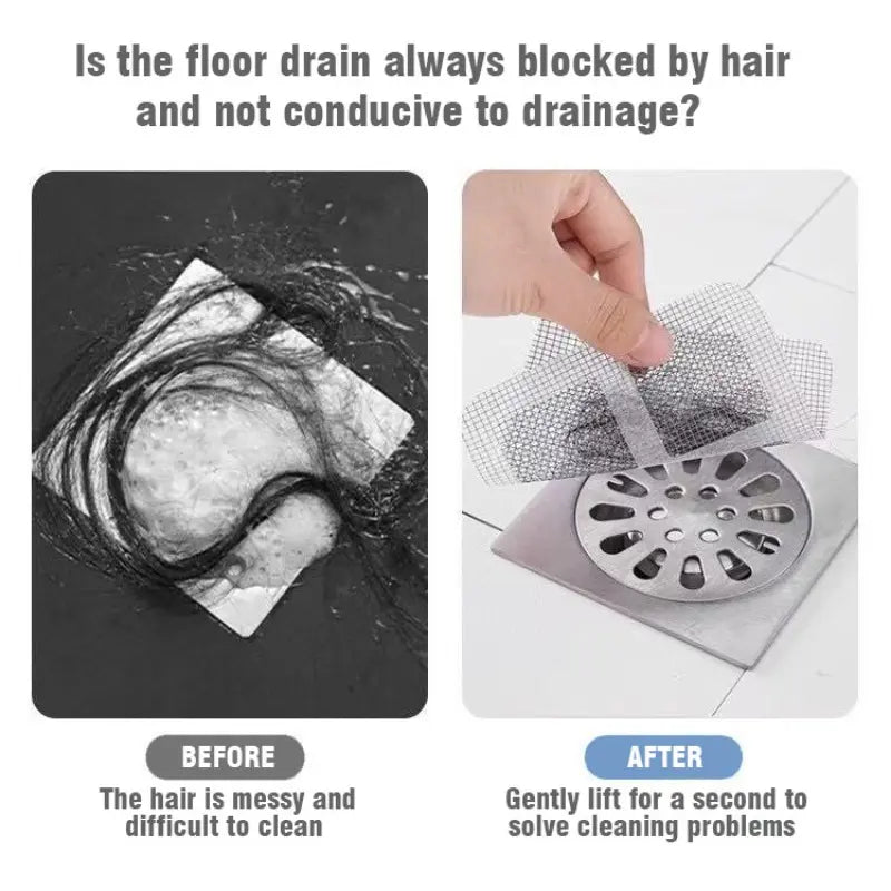 Disposable Drain Cover, Bathroom Sink Bathtub Kitchen Hair Catcher, Easy Prevents Hair Debris Entry, Bath Tool Accessory, Bathroom Essentials Accessories, Bathroom Sink Hair Trap, Bathroom Accessories, Bathroom Gadgets