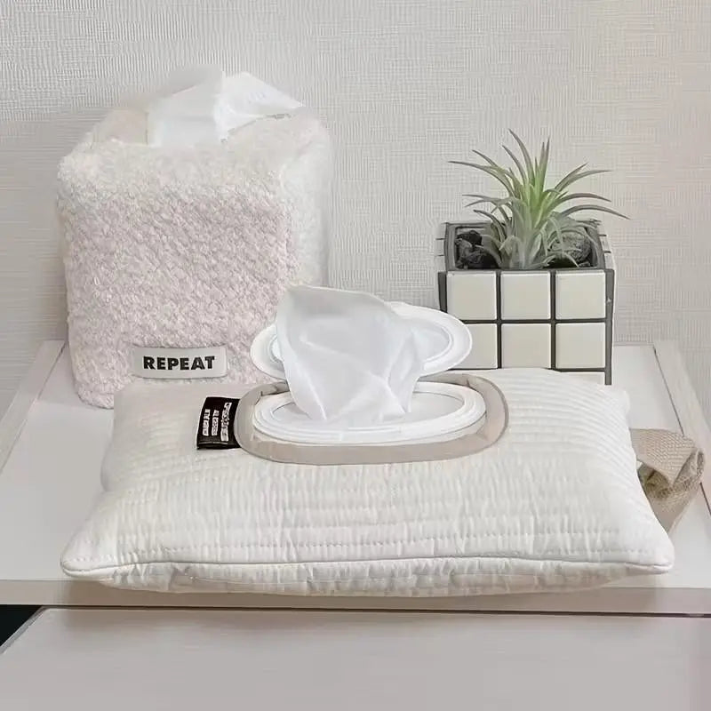 Simple Car Home Paper Towel Storage Bag, Cute Wet Wipe Holder for Baby Stroller, Convenient Portable Practical Pull-Down Handheld Organizer