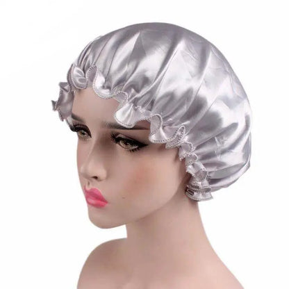 Single Layered Bonnet - Pink Satin Hair Care Hat for Soft Comfort and Style