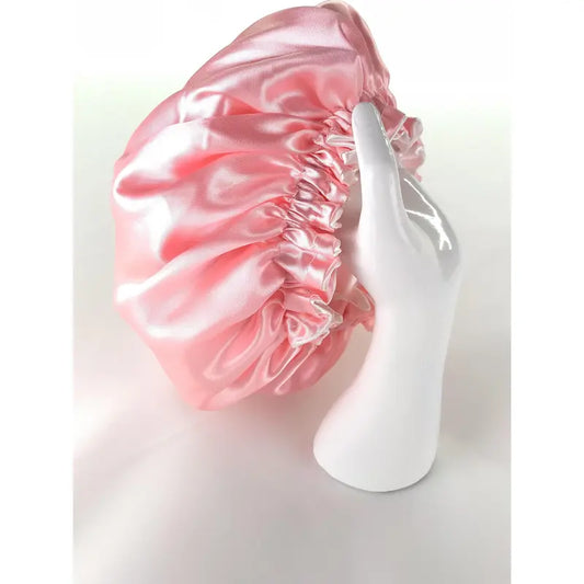Reversible Silky Satin Hair Bonnet for Adults Kids & Newborns Adjustable Sleep Night Cap for Curly Hair Protection Perfect Gift