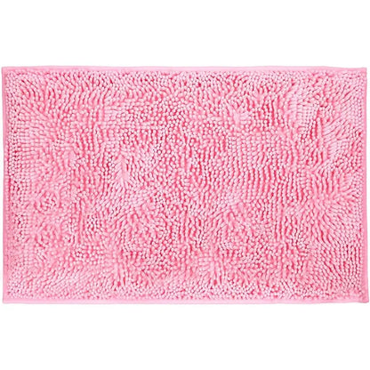 Pet Owners' Thick 2-Piece Luxury Chenille Bath Mats Set - Soft, Nonslip, Super Absorbent, Fast-Drying, Machine-Washable Shaggy Rugs for Shower Room (20"x32"+16"x24", Ideal Gift for Bathroom Needs), Super Absorbent Bath Mat