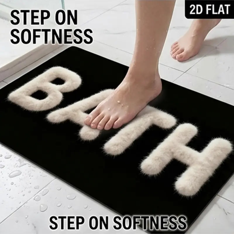 Absorbent Bath Mats - Durable Modern Non-Slip Quick-Dry Bath Mat with Non-Slip Backing for Bathtubs, Laundry Rooms