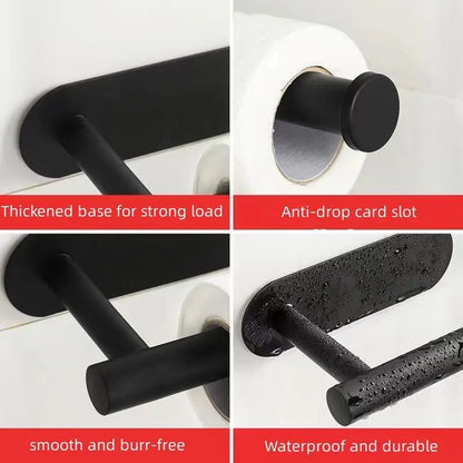 Wall-Mounted Toilet Paper Holder, Toilet Paper Organizer, Toilet Paper Storage Rack, Self-Adhesive Stainless Steel Toilet Paper Dispenser for Kitchen and Bathroom, Durable and Convenient Bathroom Accessories #GLOBAL PICKS