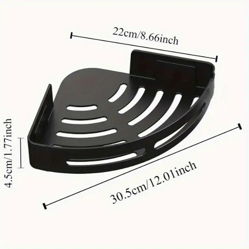 3pc triangular bathroom wall mounted storage corner rack, shower basket, non perforated shampoo and shower gel rack, cosmetics storage rack, Bathroom Accessory, bathroom organization, bathroom supplies