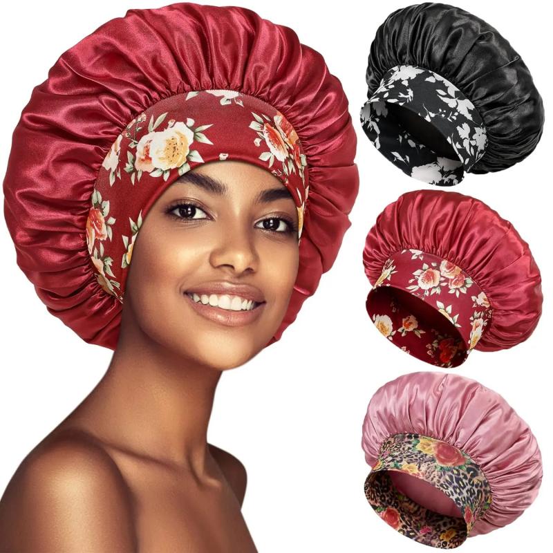 Women's Adjustable Reusable Waterproof Non-Woven Shower Cap, Random Color Shipped Fashion Bathroom Home Supply Accessory